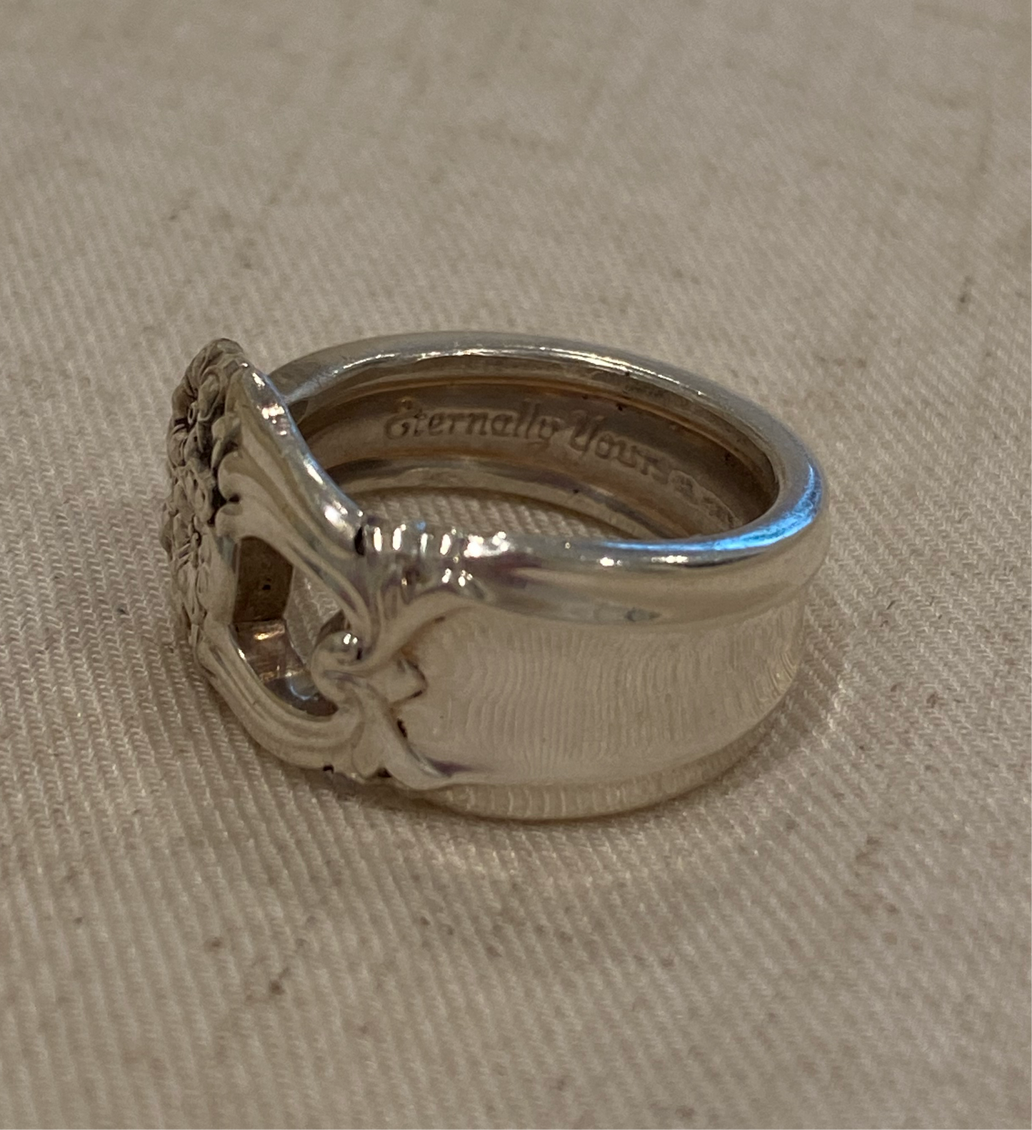 “Eternally Yours” Spoon Ring