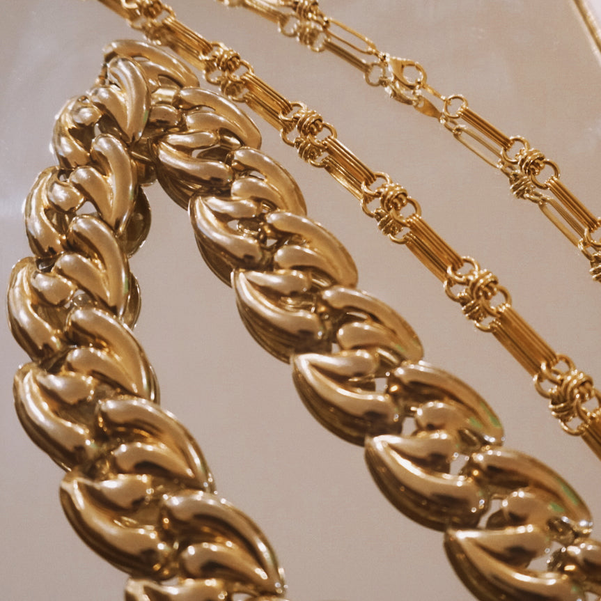 Vintage Wide Gold Chain