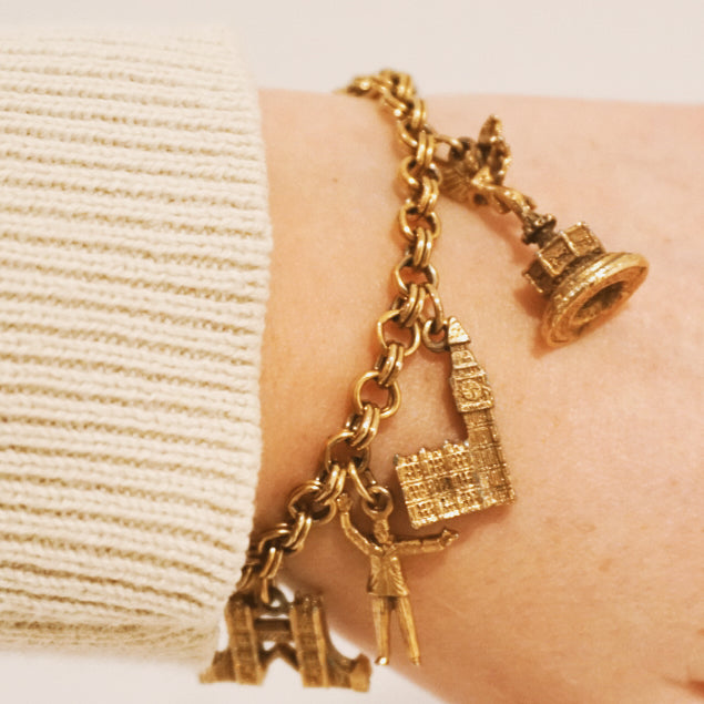 Vintage Gold Charm Bracelet