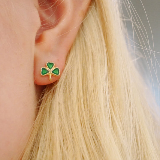 Vintage Lucky Clover Studs ☘️