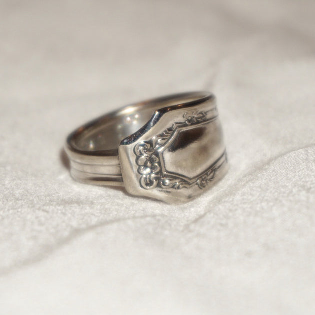 Dainty Floral Spoon Ring