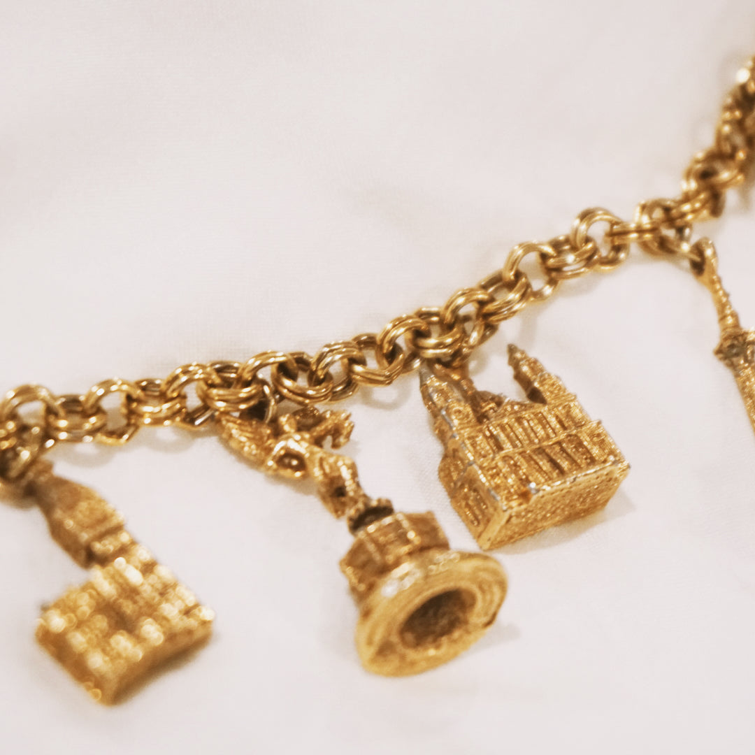 Vintage Gold Charm Bracelet