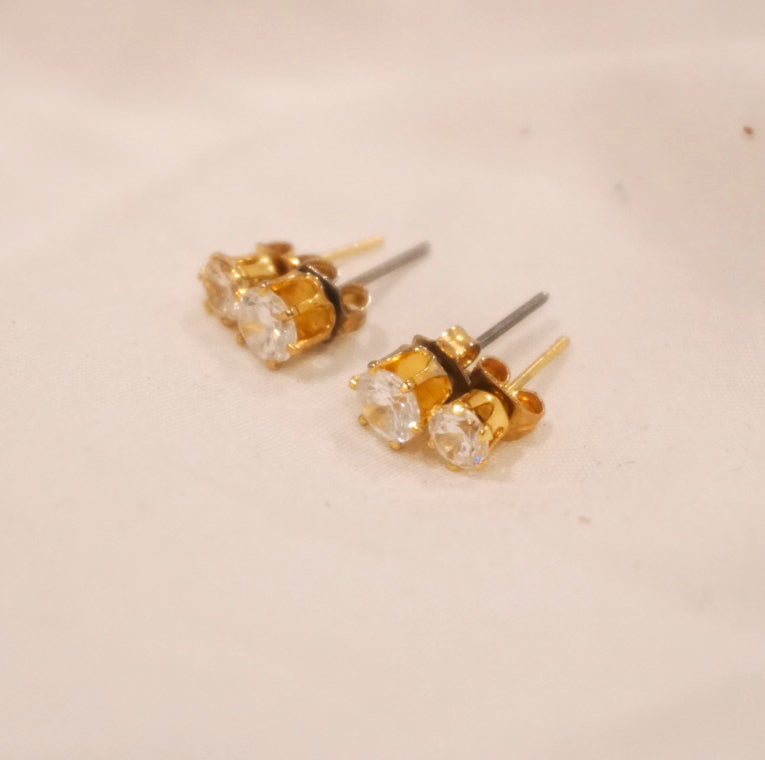 Vintage Diamond Earrings (2 pairs)