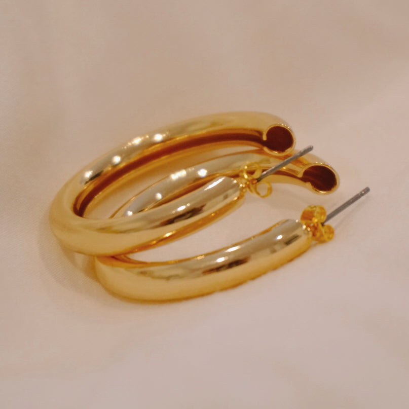 Vintage Gold Hoops (Large)