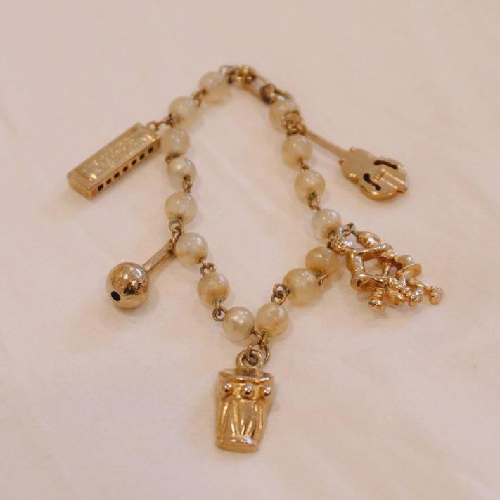 Vintage Musical Charm Bracelet