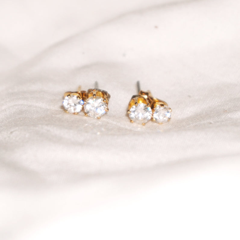 Vintage Diamond Earrings (2 pairs)