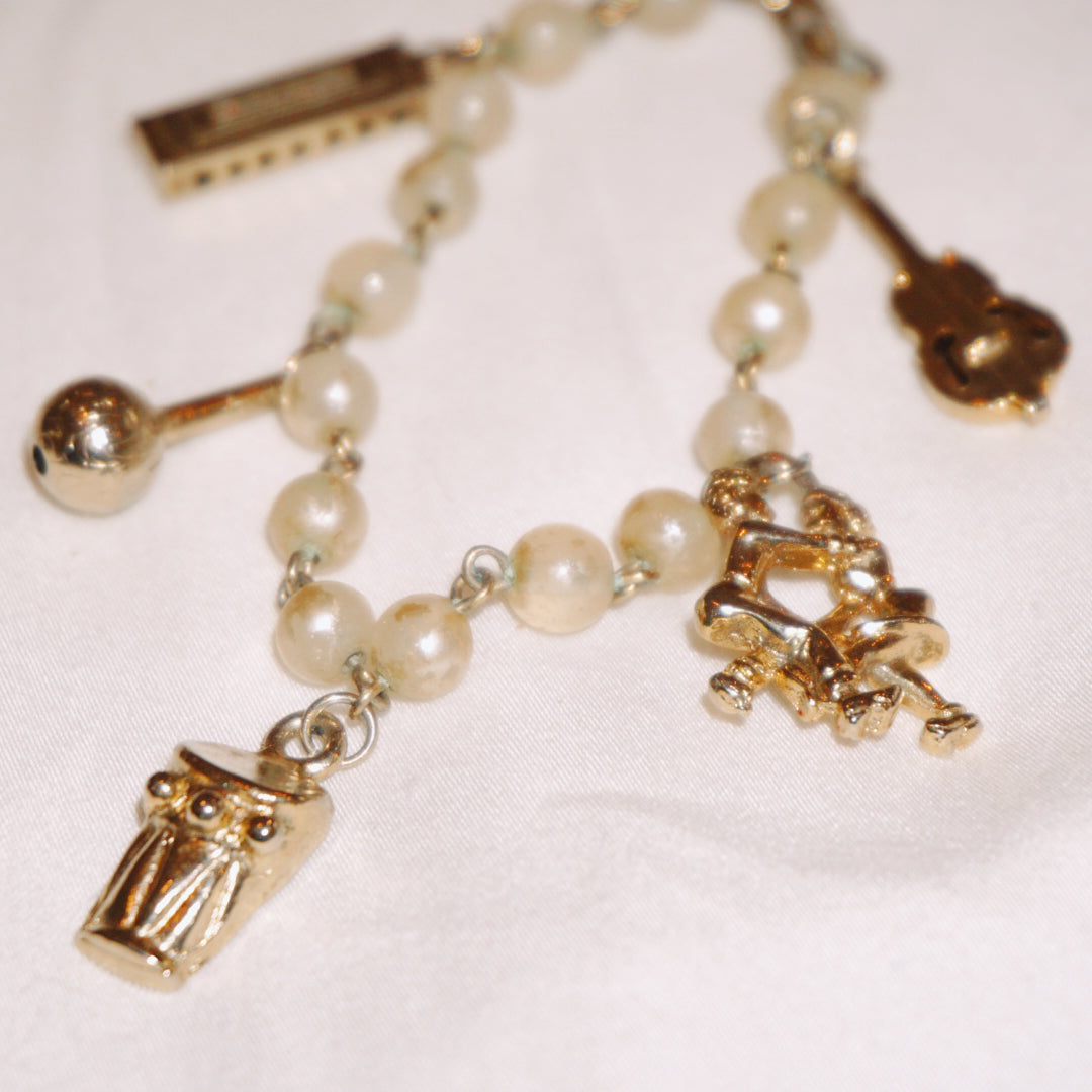 Vintage Musical Charm Bracelet